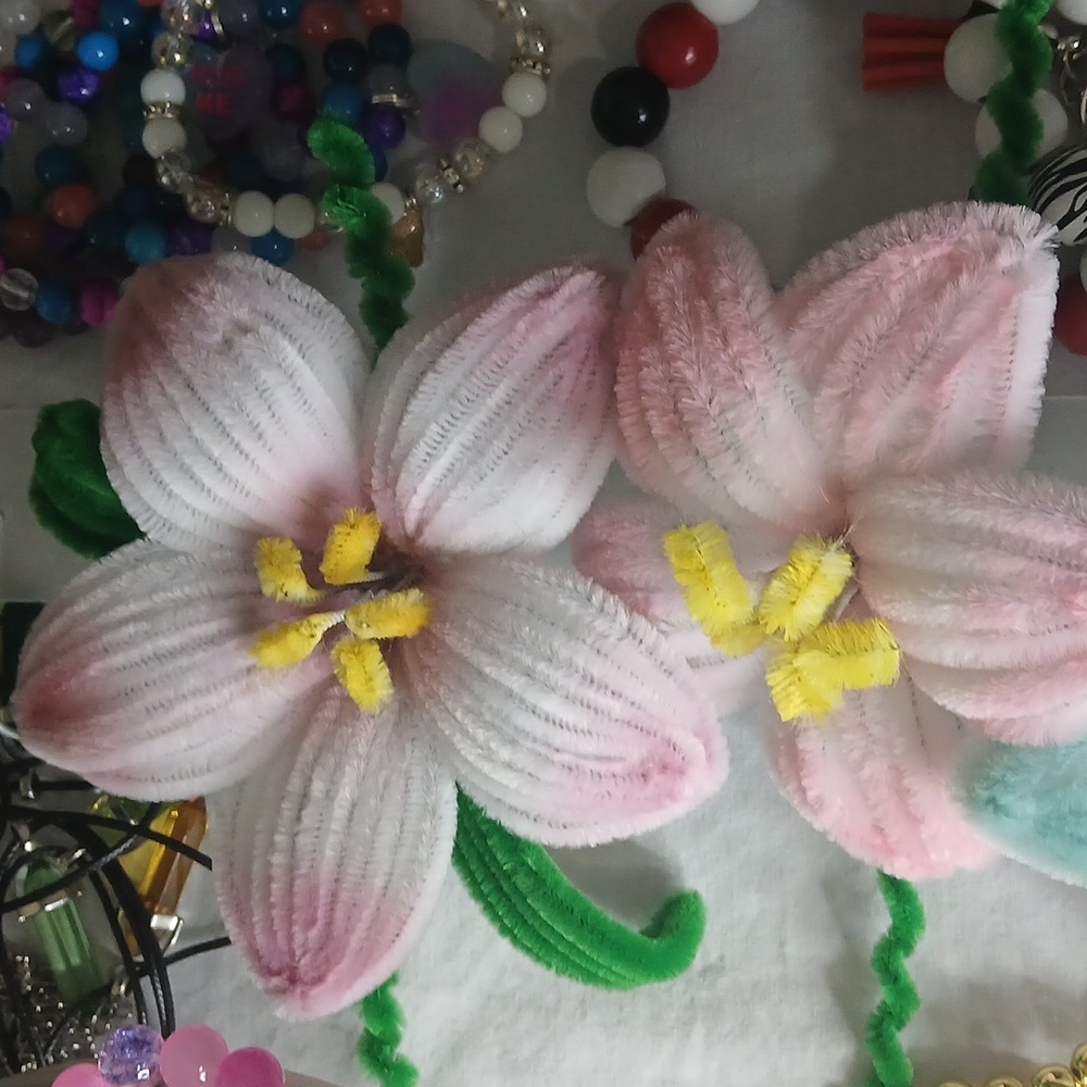 Flower Hair clips handmade